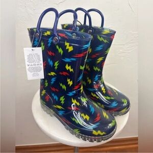 NEW Kids Rainboots Bright‎ Colorful Little Girl Boy
Blue Waterproof Toddler Sz 9
